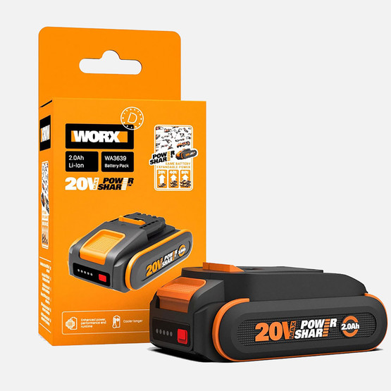 Worx WA3639 20Volt 2.0Ah. Li-ion PowerShare Yedek Akü