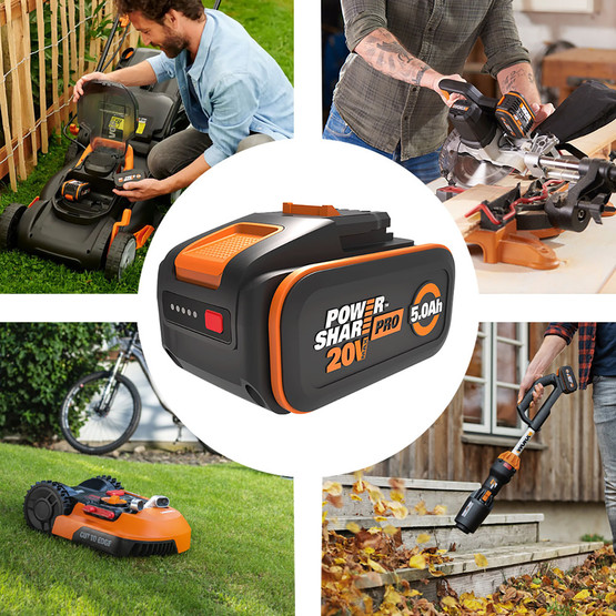 Worx WA3645 20Volt 5.0Ah Li-ion PowerShare Pro Yedek Akü