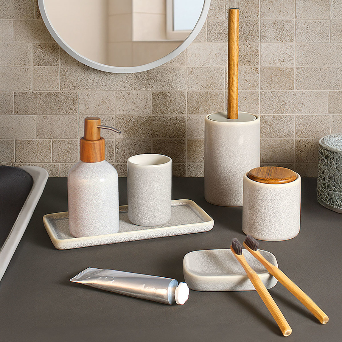    Primanova Elegance 6 Parça Banyo Seti 