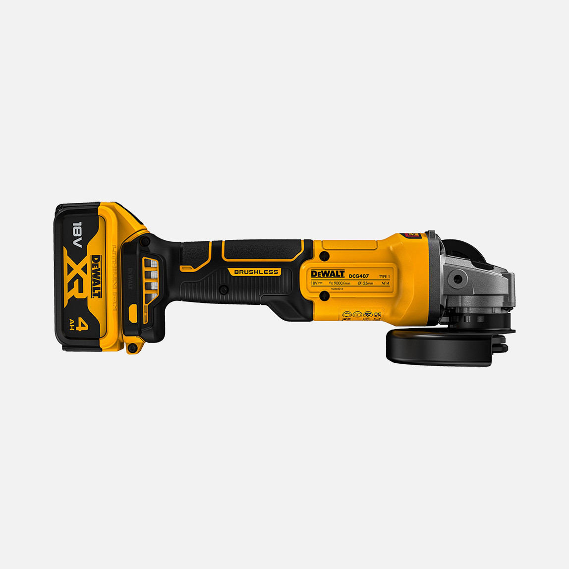    Dewalt Dcg407M2T-Qw 18V Xr Kömürsüz 4Ah Çift Akülü Avuç Taşlama 