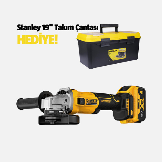 Dewalt Dcg407M2T-Qw 18V Xr Kömürsüz 4Ah Çift Akülü Avuç Taşlama