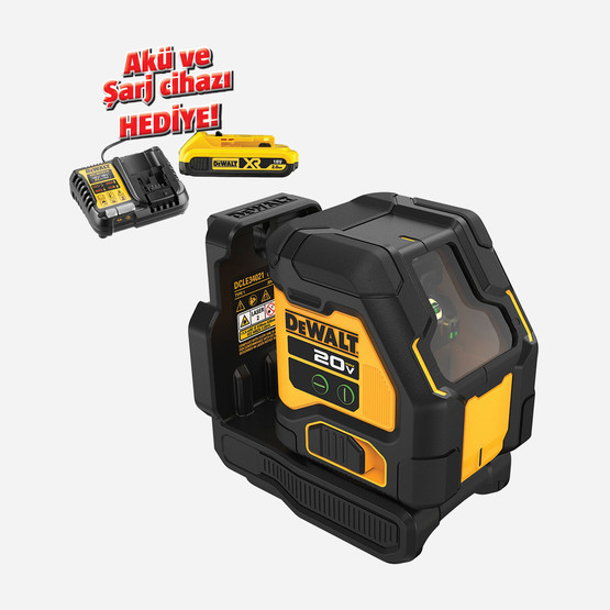 Dewalt DCLE34021N-Xj 18V Solo Çapraz Yeşil Çizgi Lazer
