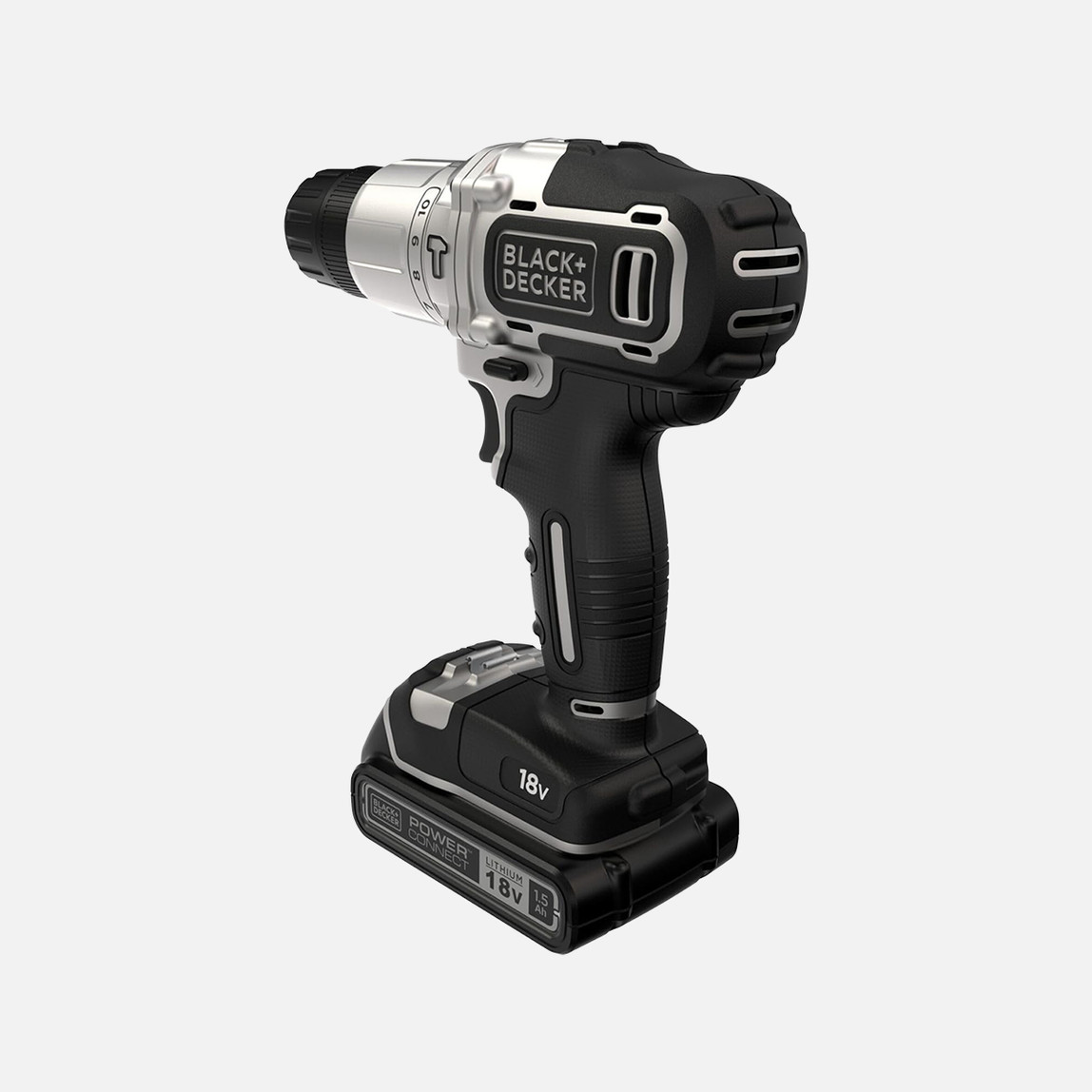    Black&Decker BDCHD18SC1K-QW Silver Li-ion 18V 1.5Ah Tek Akülü Darbeli Matkap Vidalama  