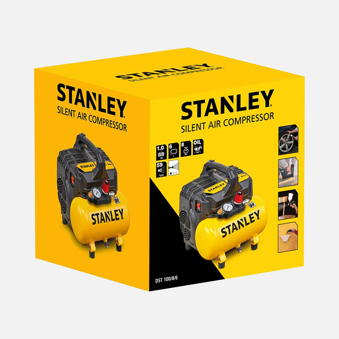    Stanley DST 100/8/6 Ultra Sessiz 59 dB Hava Kompresörü 