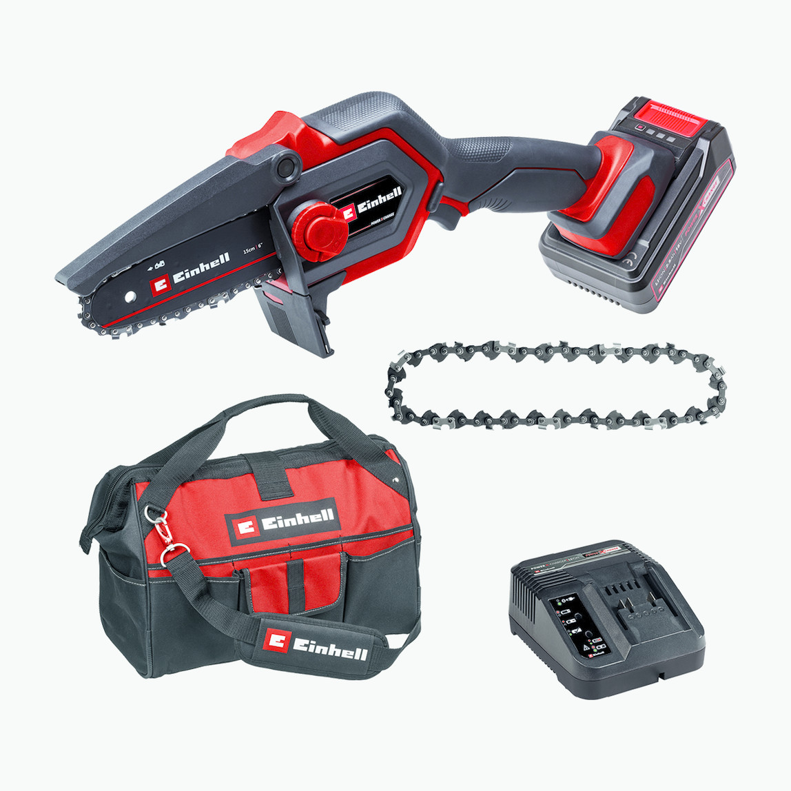    Einhell GE-PS 18/15 Li Bag Kit Çantalı Akülü Dal Budama Testeresi Zincir Hediyeli 