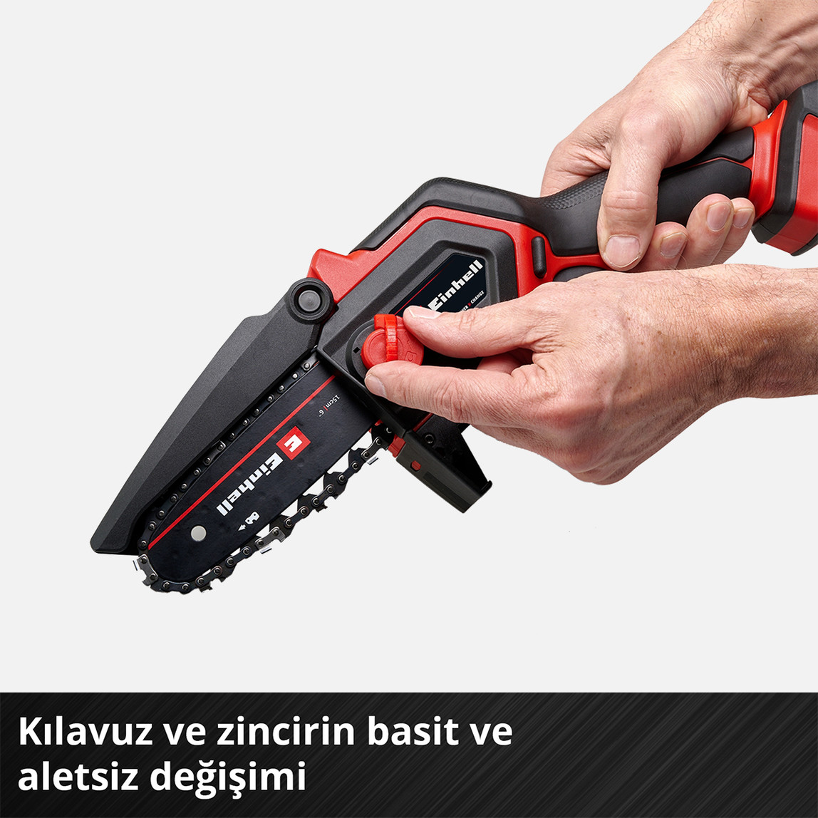    Einhell GE-PS 18/15 Li Bag Kit Çantalı Akülü Dal Budama Testeresi Zincir Hediyeli 