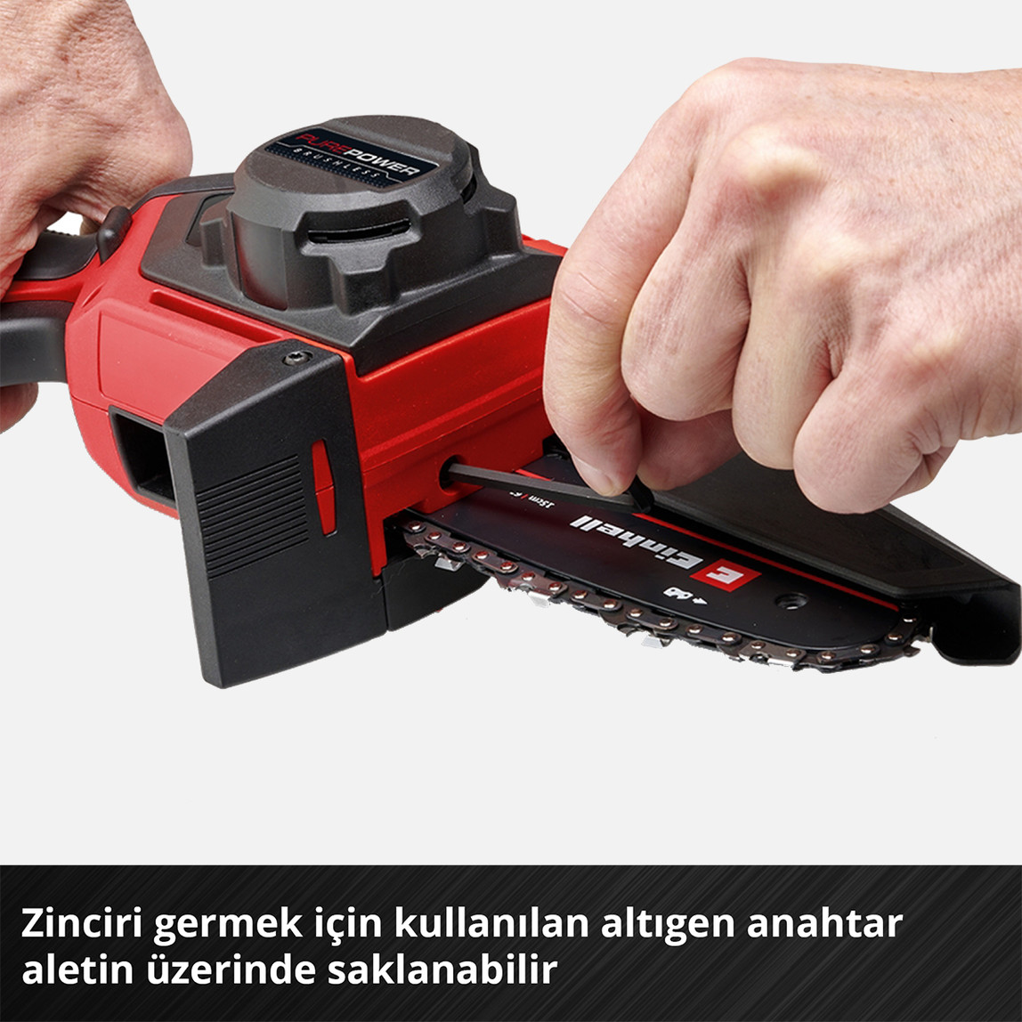    Einhell GE-PS 18/15 Li Bag Kit Çantalı Akülü Dal Budama Testeresi Zincir Hediyeli 