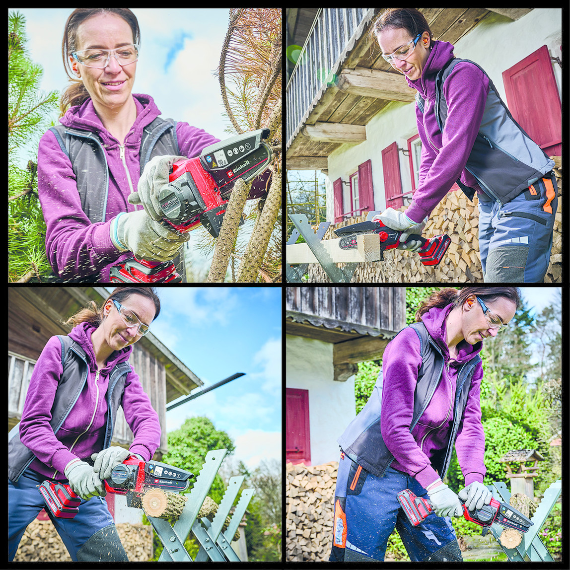    Einhell GE-PS 18/15 Li Bag Kit Çantalı Akülü Dal Budama Testeresi Zincir Hediyeli 