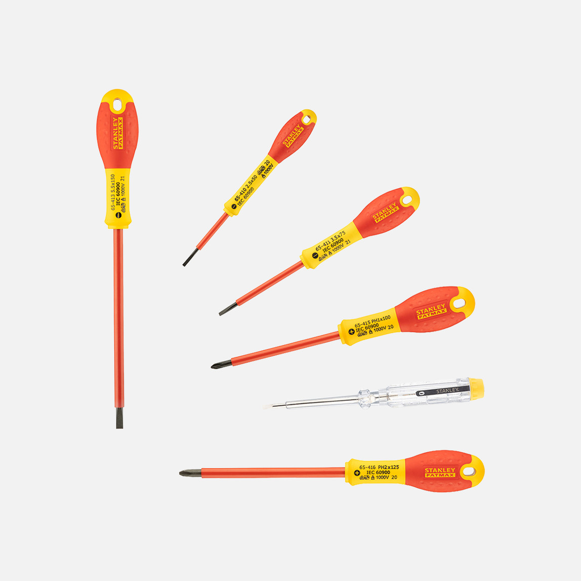    Stanley 0-65-441 Fatmax İzoleli Elektrikçi Tornavida Seti (6 Parça) (Ph Set) 