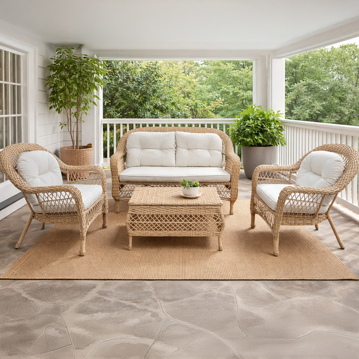    Sunfun Savannah Rattan Bej Oturma Grubu  