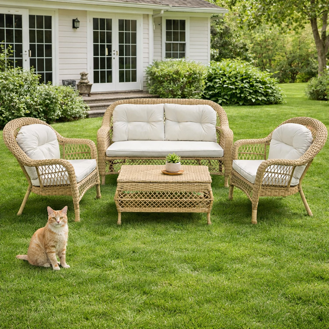    Sunfun Savannah Rattan Bej Oturma Grubu  