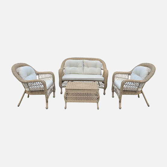 Sunfun Savannah Rattan Bej Oturma Grubu 