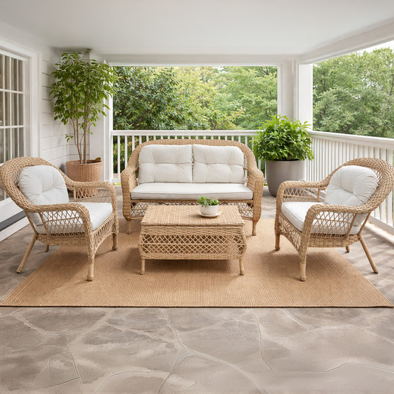 Sunfun Savannah Rattan Bej Oturma Grubu 
