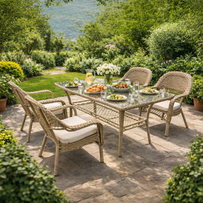 Sunfun Savannah  Rattan Bej Yemek Grubu  