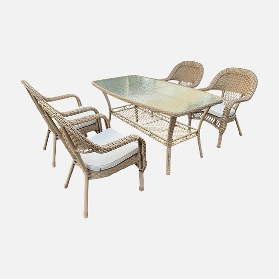 Sunfun Savannah  Rattan Bej Yemek Grubu  