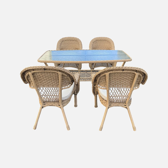 Sunfun Savannah  Rattan Bej Yemek Grubu  