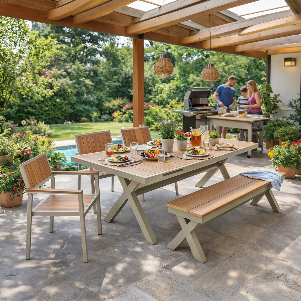    Sunfun Polywood Aluminyum Kolçaklı Sandalye  