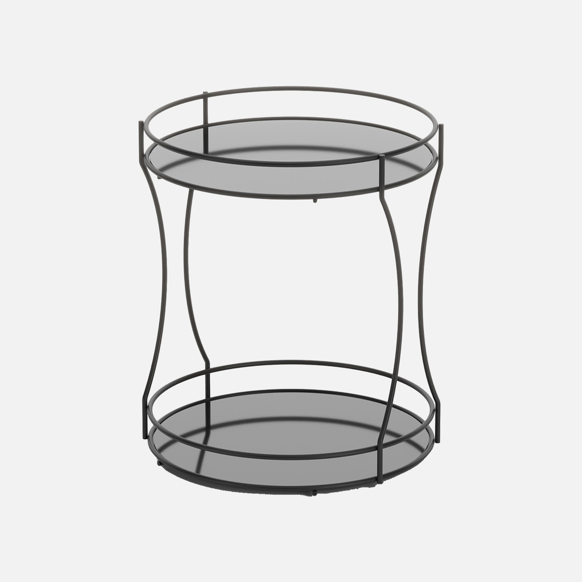    Çok Amaçlı 2 Katlı Yuvarlak Metal Organizer Raf 