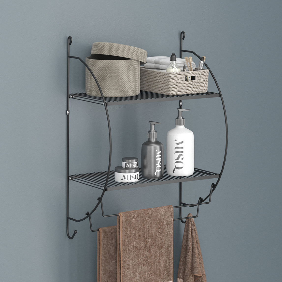    Tekno-tel Duvar Rafı Siyah 