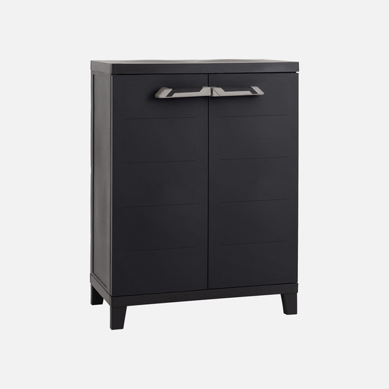 Prime Tek Raflı Plastik Dolap Koyu Antrasit