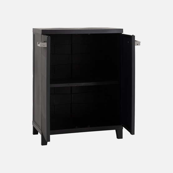 Prime Tek Raflı Plastik Dolap Koyu Antrasit