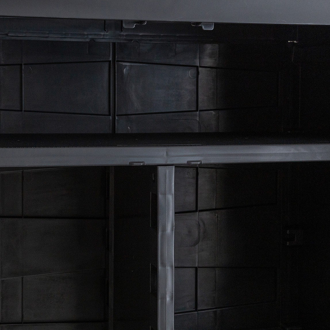    Prime 3 Raflı ve Uzun Bölmeli Plastik Dolap Koyu Antrasit 