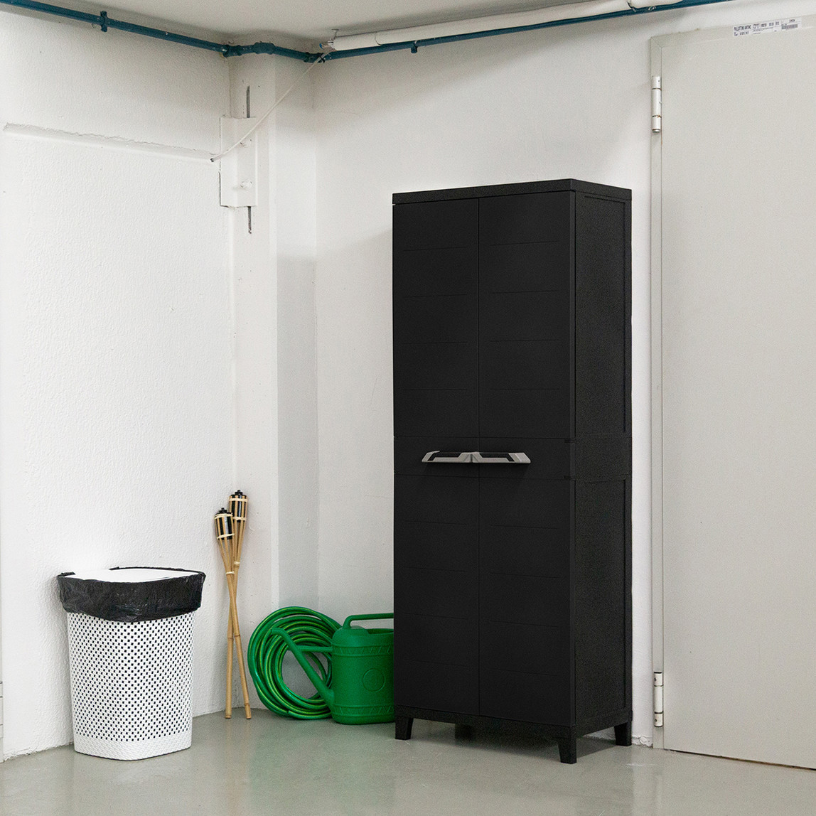    Toomax Prime 3 Raflı ve Uzun Bölmeli Plastik Dolap Koyu Antrasit 