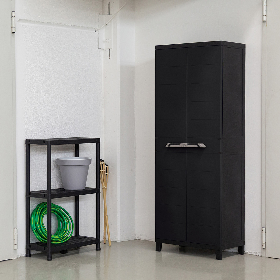    Toomax Prime 3 Raflı Plastik Dolap Koyu Antrasit 