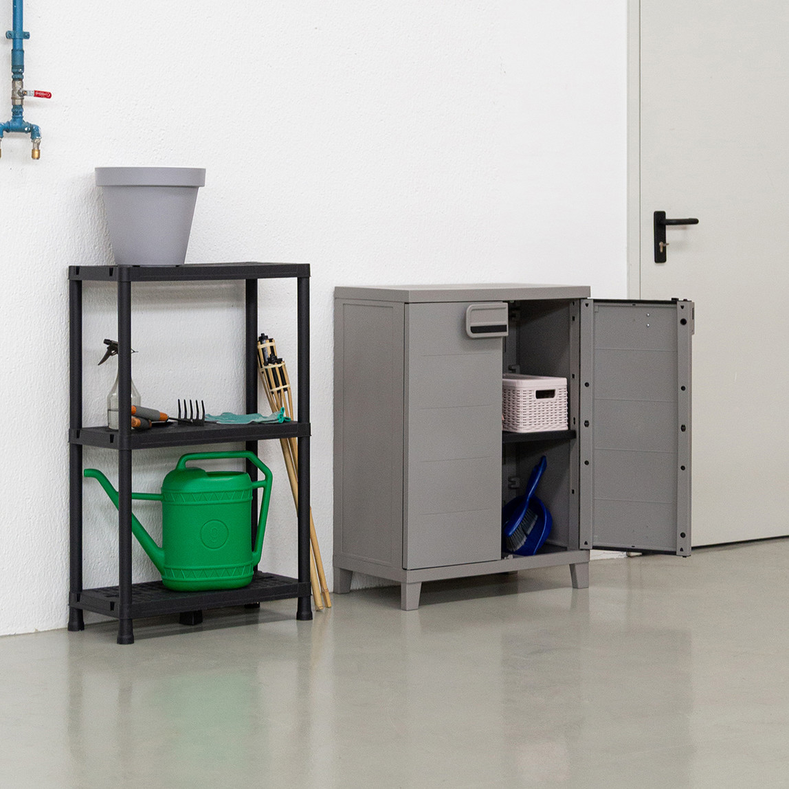    Toomax Smart Tek Raflı Plastik Dolap Gri 