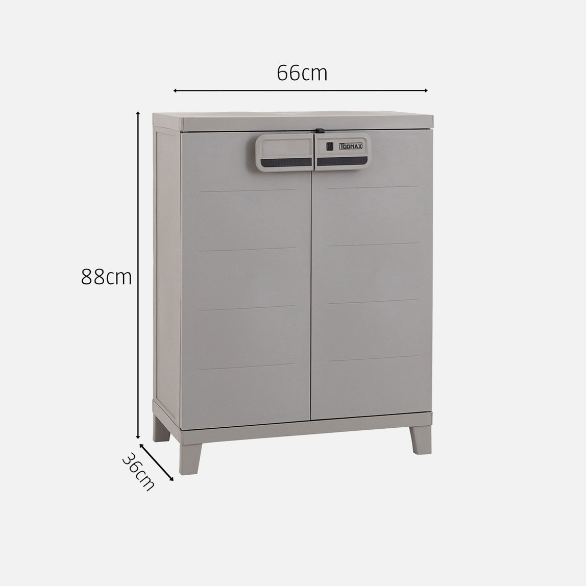    Toomax Smart Tek Raflı Plastik Dolap Gri 