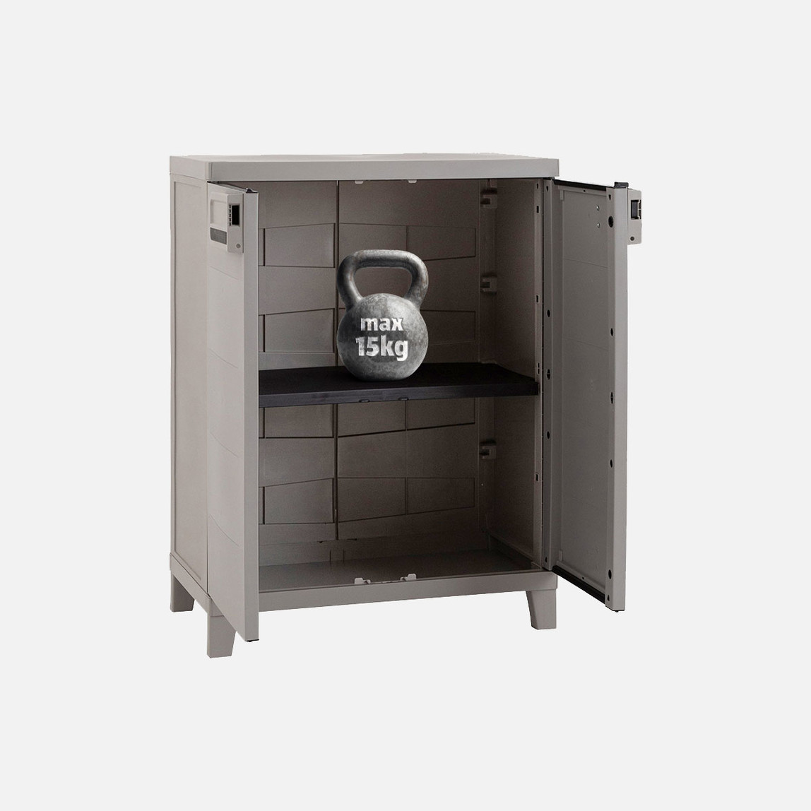    Toomax Smart Tek Raflı Plastik Dolap Gri 