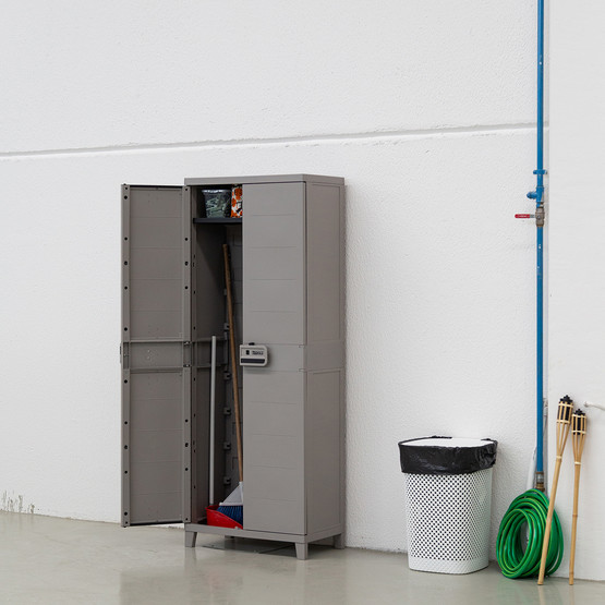 Toomax Smart 3 Raflı ve Uzun Bölmeli Plastik Dolap Gri