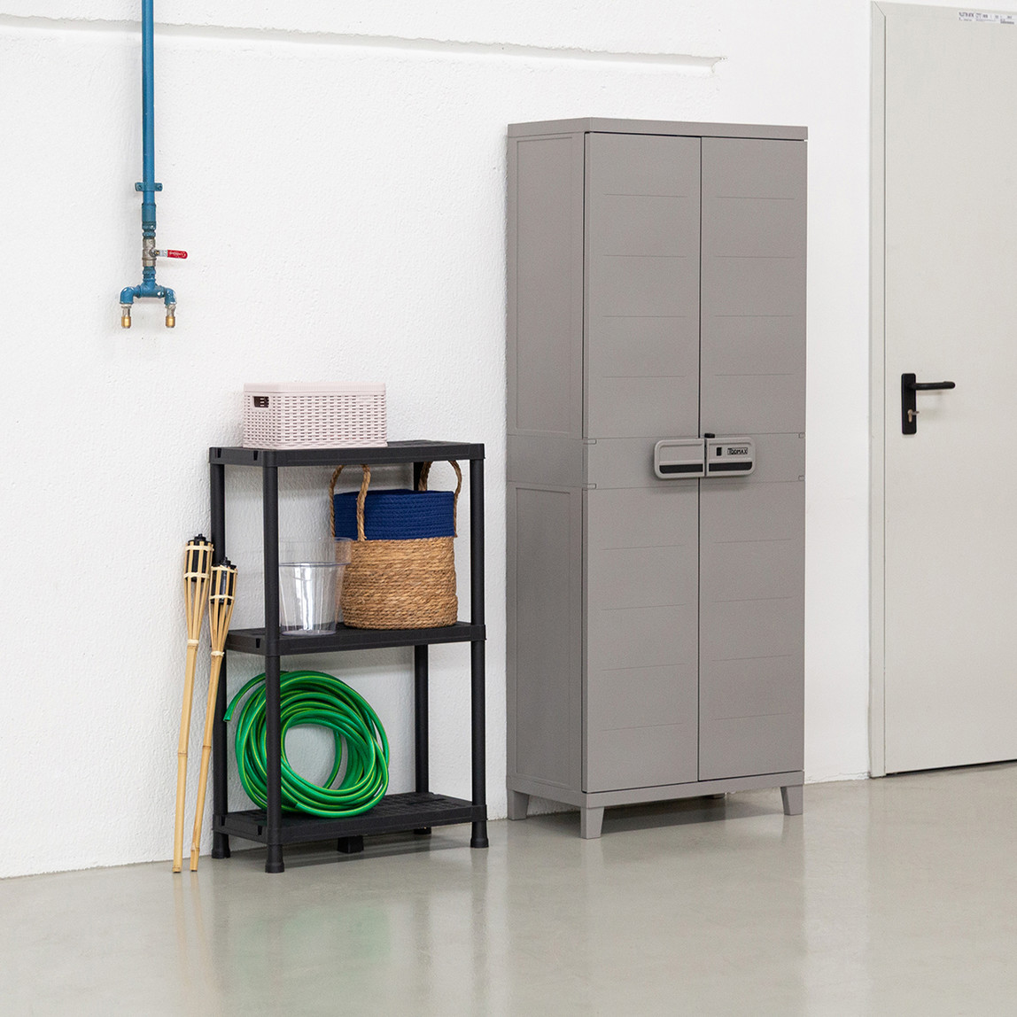    Toomax Smart 3 Raflı Plastik Dolap Gri 