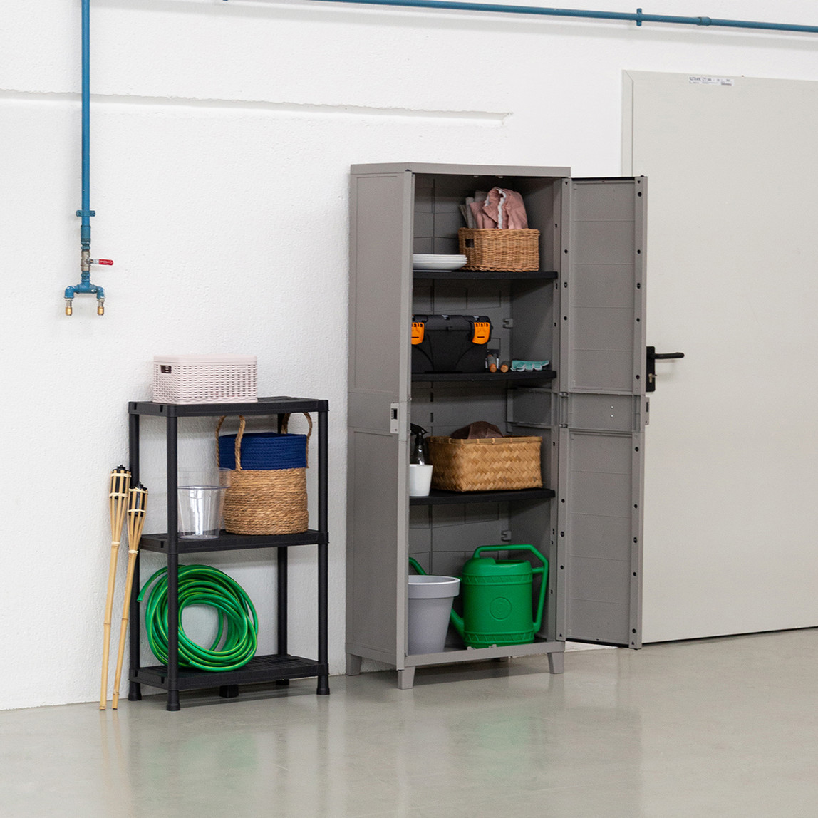    Toomax Smart 3 Raflı Plastik Dolap Gri 