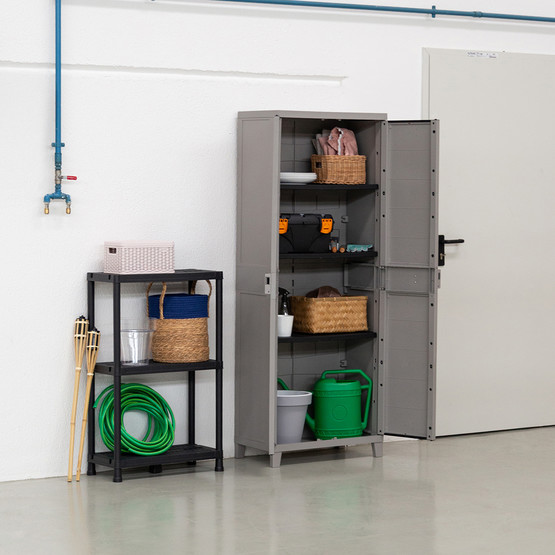 Smart 3 Raflı Plastik Dolap Gri