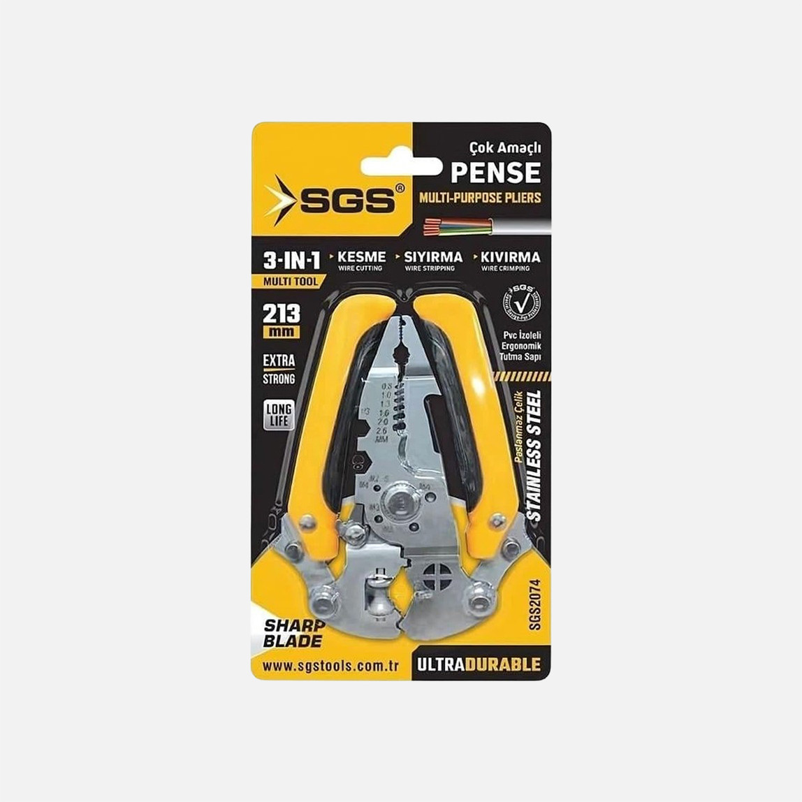    Sgs 2074 3ın1 Çok Amaçlı Pense 