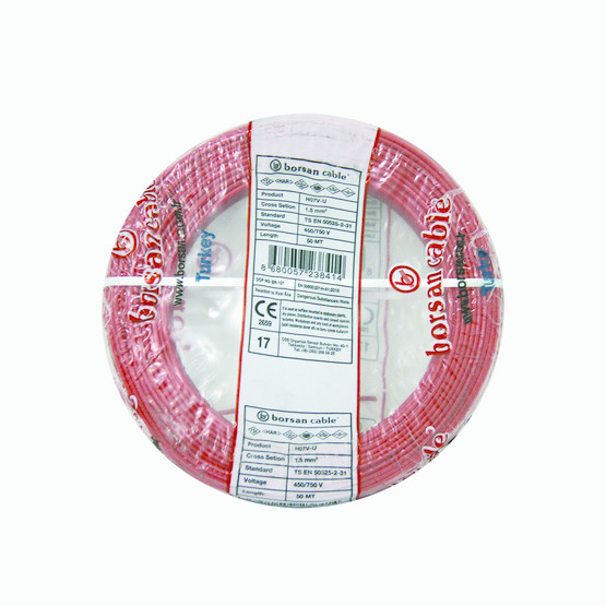 Borsan H07V-U 1,5mm Kablo Kırmızı