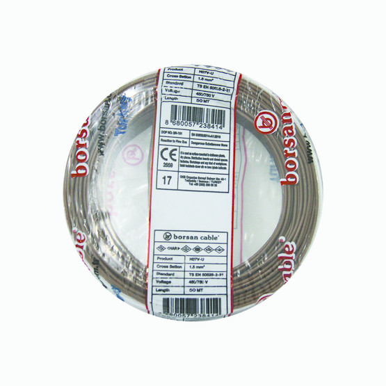 Borsan H07V-U 1,5mm Kablo Kahverengi
