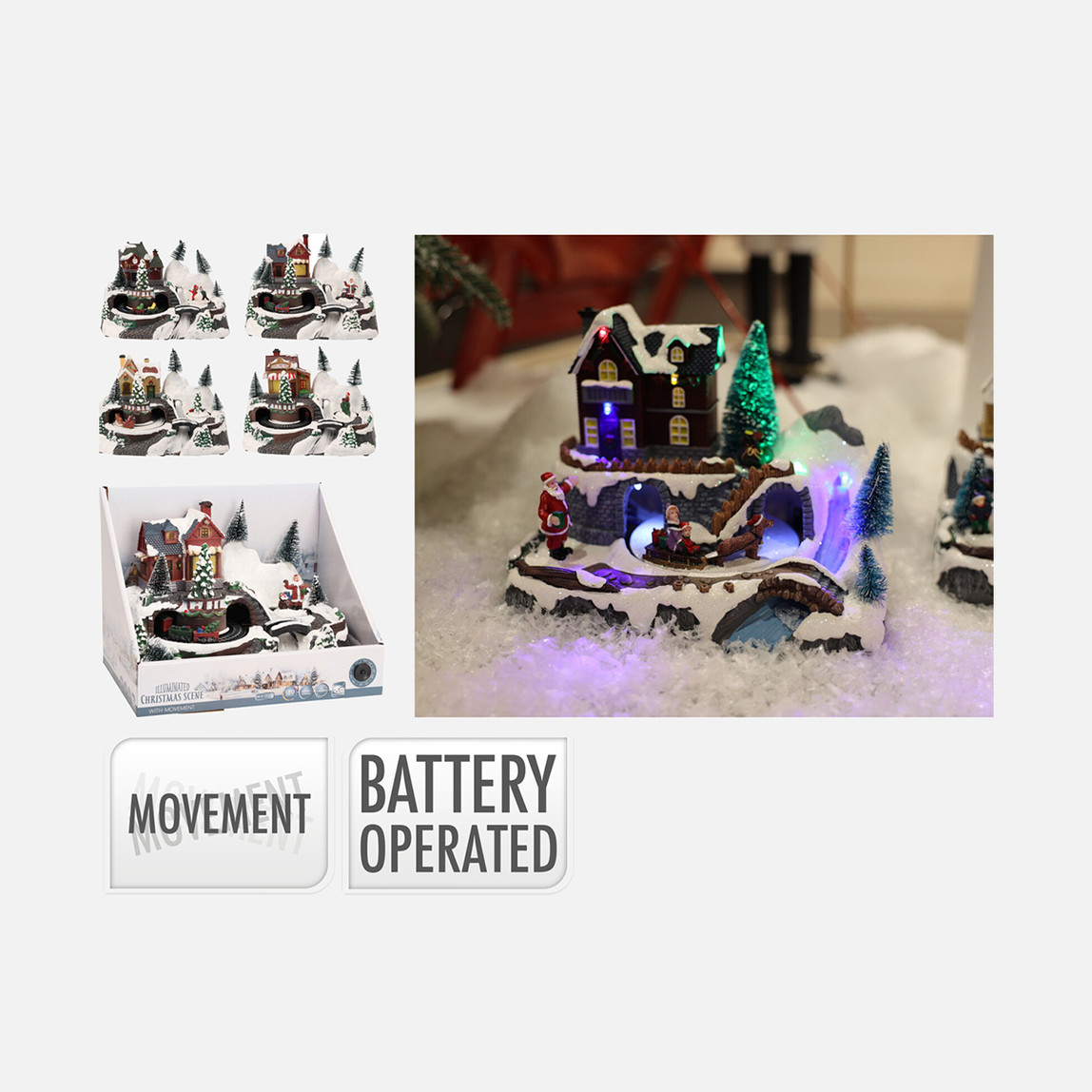    Dekoratif Yılbaşı Temalı Köy Evi 