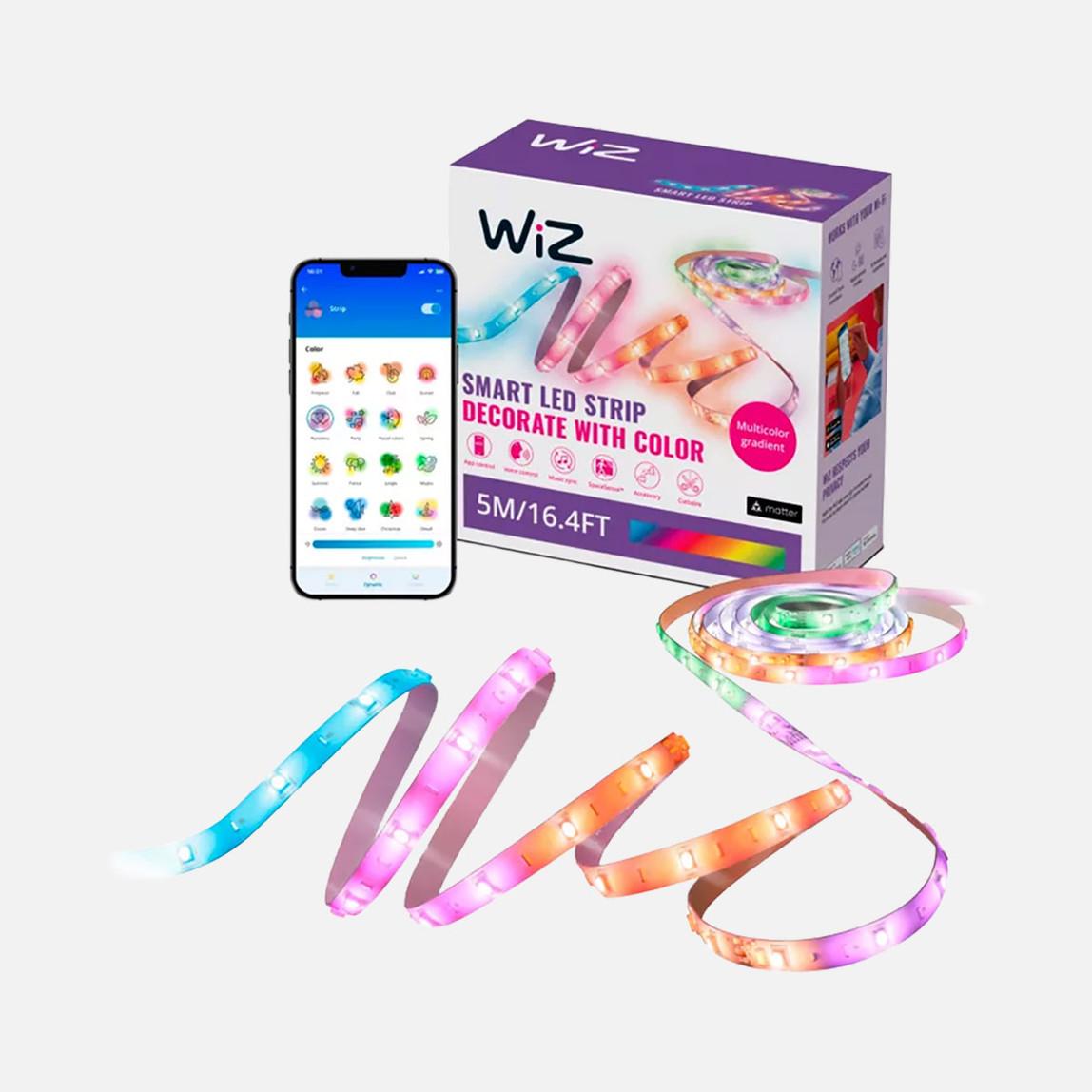    Wiz Akıllı Led Şerit Multicolor 5 Metre RGBIC 