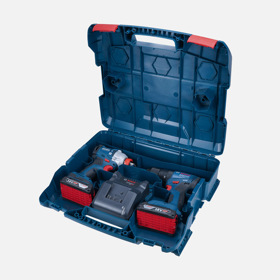 Bosch GDX 18V-285 GSB 185-LI 18V 2 Ah. Çift Akülü Vidalama ve Somun Sıkma Seti