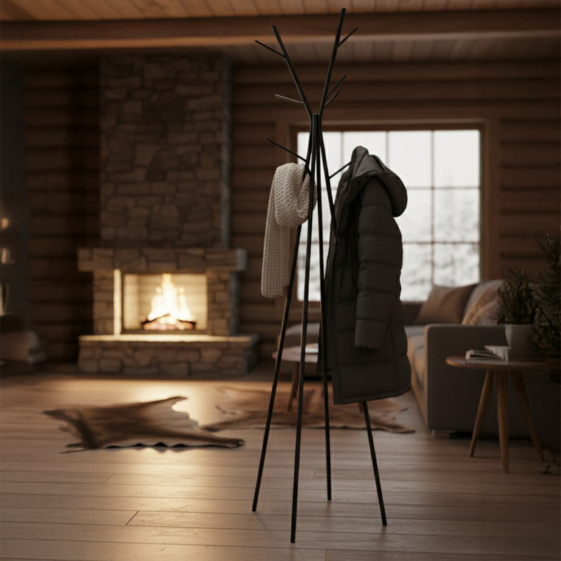    Tripod Portmanto Askılık Siyah 