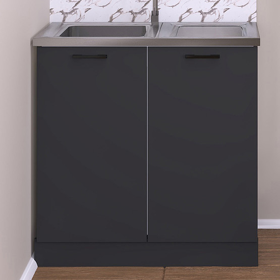 Fly Eviyeli Alt Dolap 80 cm Antrasit