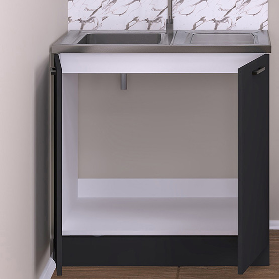 Fly Eviyeli Alt Dolap 80 cm Antrasit