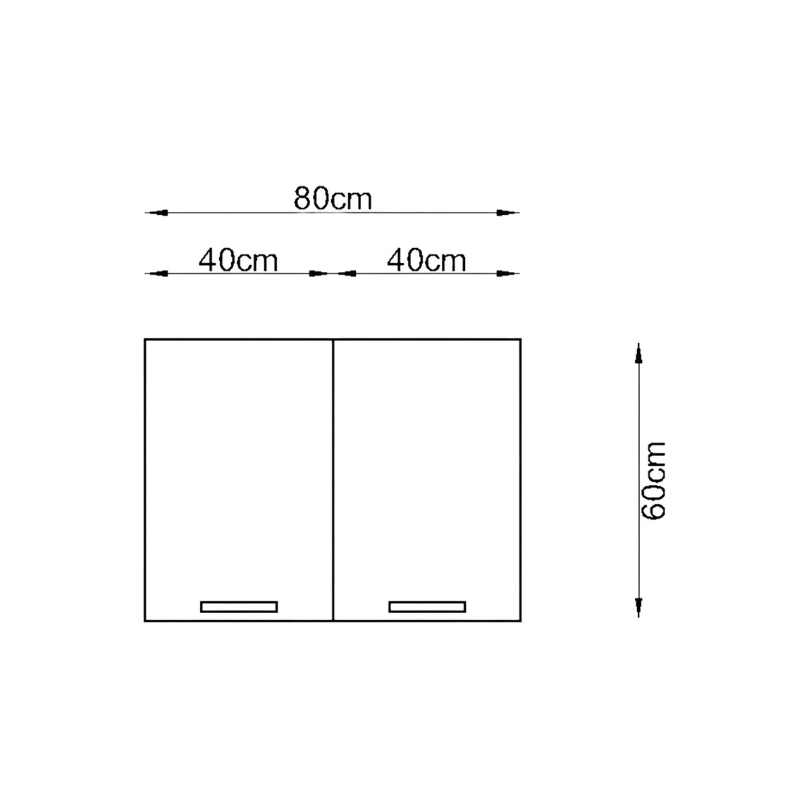    Fly Eviyeli Üst Dolap 80 cm Beyaz 