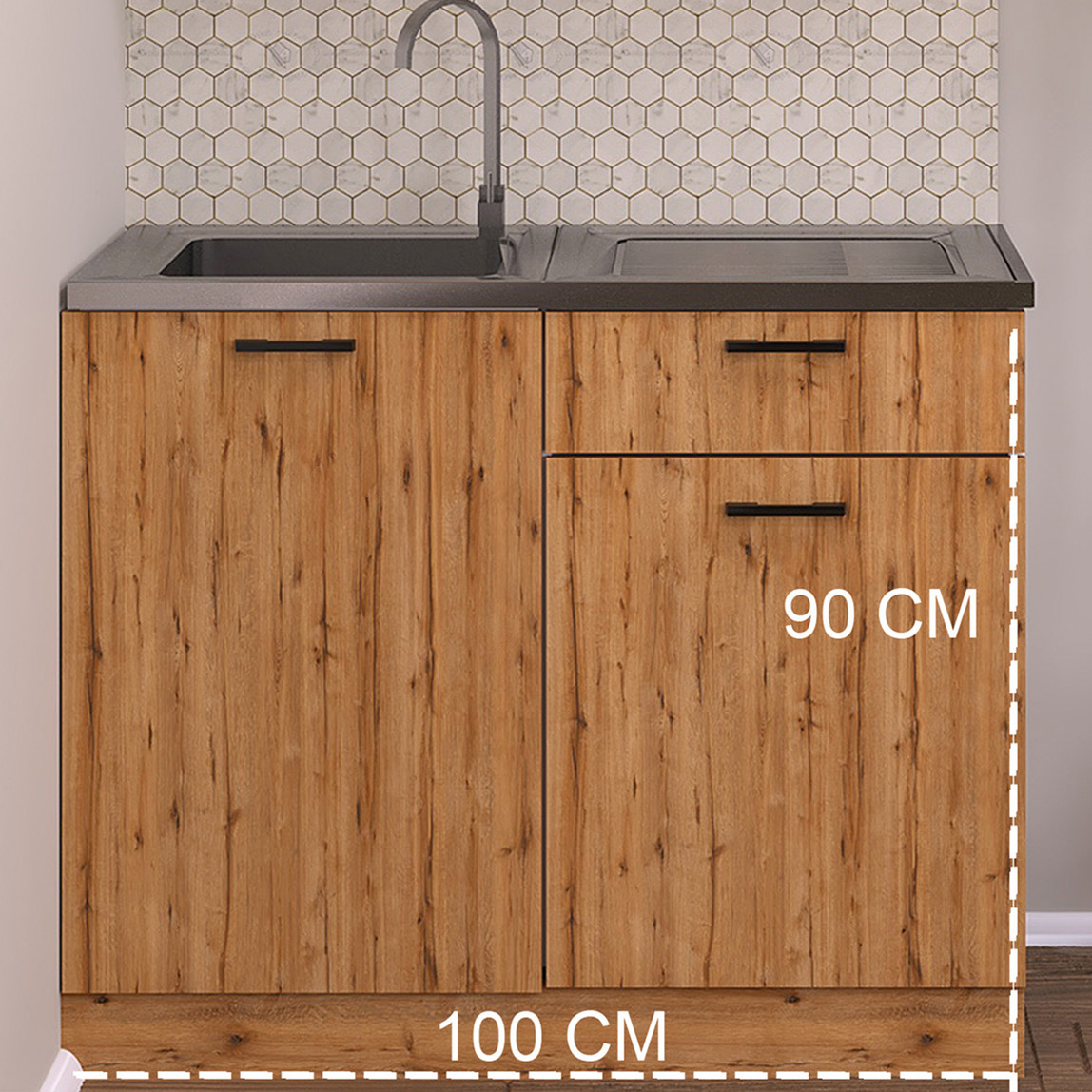    Fly Detroit Eviyeli Alt Dolap 100 cm 