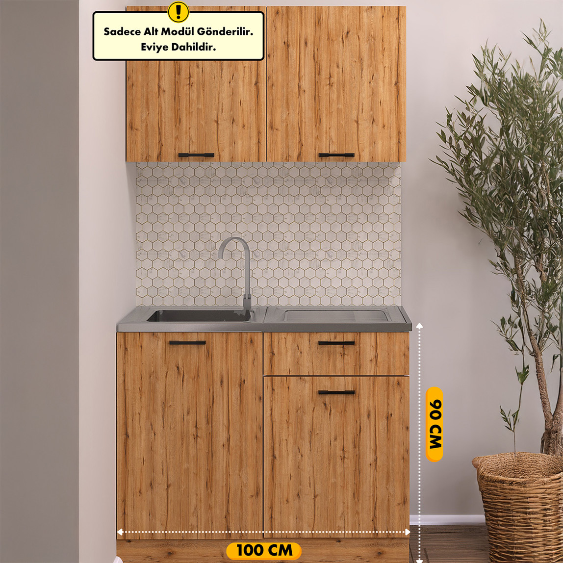    Fly Detroit Eviyeli Alt Dolap 100 cm 