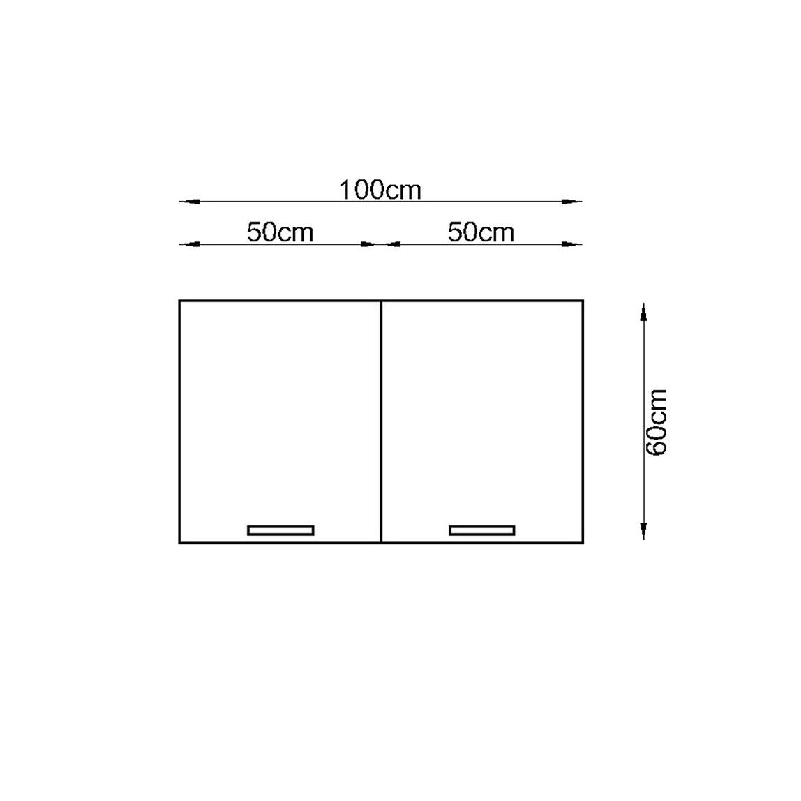    Fly Detroit Eviyeli Üst Dolap 100 cm 