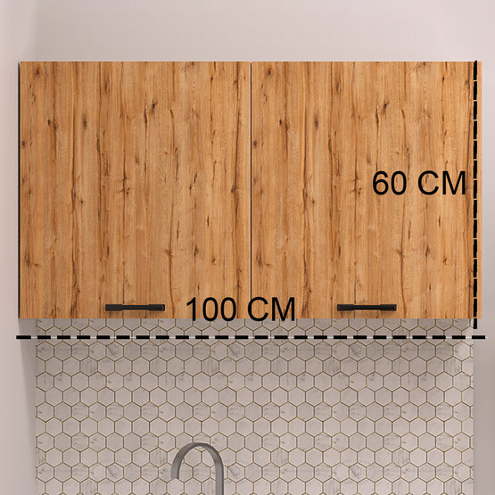 Fly Detroit Eviyeli Üst Dolap 100 cm