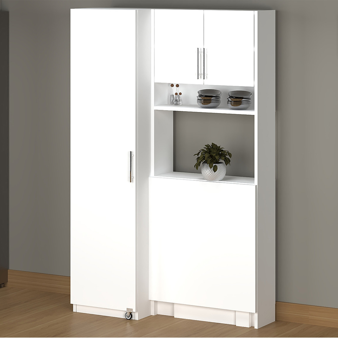    Fly Bozca Katlanır Masalı Çok Amaçlı Kiler Dolabı 